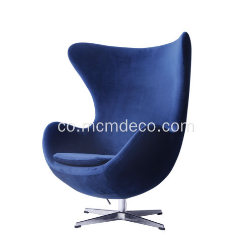 Sedia Classica Confortevole in Vellutu Egg Chair